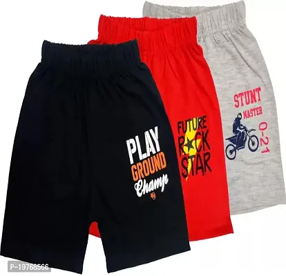 Cotton shorts for boys  (Pack of 3)-thumb0