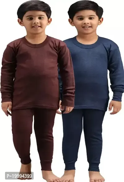 Thermal Wear Top Pajama Set for Boys, Girls, Kids Baby (Pack of 2 Set)