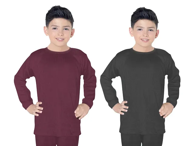 Thermal Wear Top Set for Boys, Girls, Kids Baby (Pack of 2 Set)