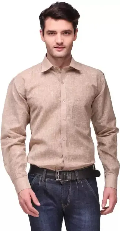 Classic Blend Solid Casual Shirts for Men