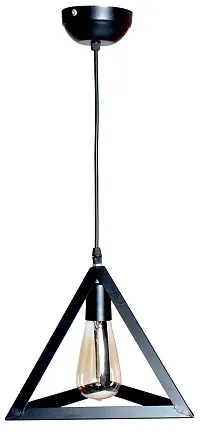 Multy Rays Vintage Black Metal Triangle Shape Hanging Pendant Ceiling Light Lamp Industrial Retro Country Style-thumb3