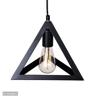 Multy Rays Vintage Black Metal Triangle Shape Hanging Pendant Ceiling Light Lamp Industrial Retro Country Style-thumb0