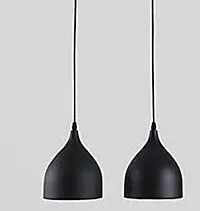 Multy Rays Down Ward Wine Glass Shape Round Black Hanging Light (Black)-thumb2