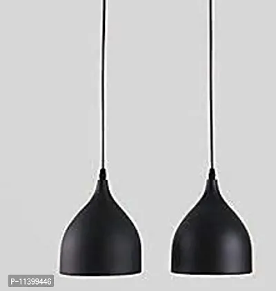 Multy Rays Down Ward Wine Glass Shape Round Black Hanging Light (Black)-thumb3