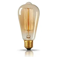 Multy Rays Rope & Wooden Cube Shape Decorative Antique Urban Retro Style, Pendant Hanging Lamp with Wooden Base, with Filament Bulb (Pack of 1) E27 Holder-thumb4