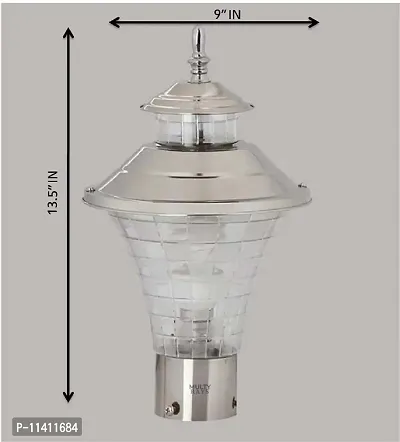 MULTY RAYS Waterproof Unbreakable Outdoor gate/Garden/Pillar/Park Light Without ,B22 Large, (Pack of 1)-thumb4