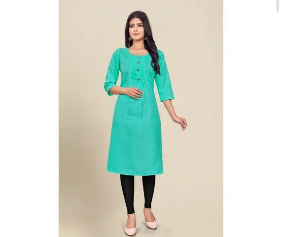 Fancy Cotton A-Line Kurti