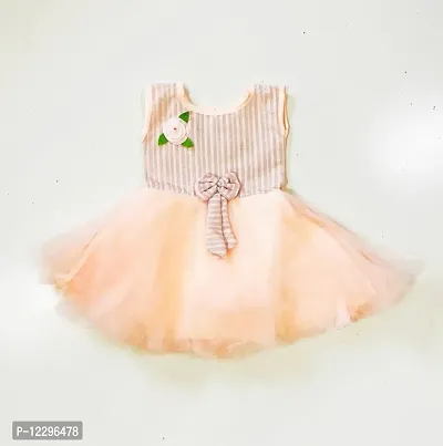Classic Net Printed Dress for Kids Girls-thumb0