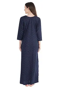 Trendy Printed Sinkar Cotton Full Sleeves Women's Nightdress Nighty Pack of 1-thumb1