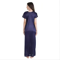 Trendy Satin Half Sleeves Women's Nightdress Nighty Pack of 1- SP1011-thumb1