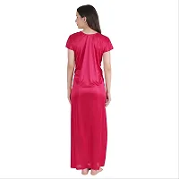 Trendy Kinri Satin Half Sleeves Women's Nightdress Nighty Pack of 1- SP1009-thumb1