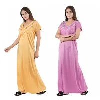 Trendy Hosiery Cotton Half Sleeves Women's Feeding Nightdress Nighty Pack of 2- SP1015-thumb4