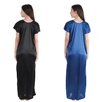 Trendy Kinri Satin Half Sleeves Women's Nightdress Nighty Pack of 2-thumb1