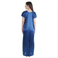 Trendy Kinri Satin Half Sleeves Women's Nightdress Nighty Pack of 1- SP1009-thumb1