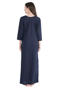 Trendy Printed Sinkar Cotton Full Sleeves Women's Nightdress Nighty Pack of 1- SP1001-thumb1