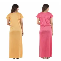 Trendy Hosiery Cotton Half Sleeves Women's Feeding Nightdress Nighty Pack of 2- SP1015-thumb1