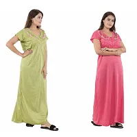 Trendy Hosiery Cotton Half Sleeves Women's Feeding Nightdress Nighty Pack of 2- SP1015-thumb4