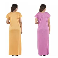 Trendy Hosiery Cotton Half Sleeves Women's Feeding Nightdress Nighty Pack of 2- SP1015-thumb1