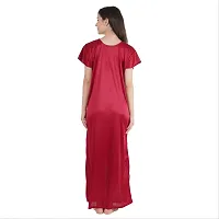 Trendy Kinri Satin Half Sleeves Women's Nightdress Nighty Pack of 1- SP1009-thumb1