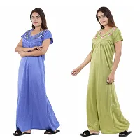 Trendy Hosiery Cotton Half Sleeves Women's Feeding Nightdress Nighty Pack of 2- SP1015-thumb4