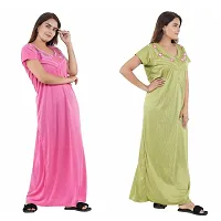 Trendy Hosiery Cotton Half Sleeves Women's Feeding Nightdress Nighty Pack of 2- SP1015-thumb4