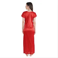 Trendy Kinri Satin Half Sleeves Women's Nightdress Nighty Pack of 1- SP1009-thumb1