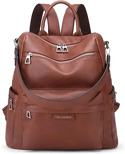 Women High Qulity PU Lather Multipurpose Backpack Handbag Purse, Travel Backpack Shoulder Bag for Ladies and Girls-BP1002
