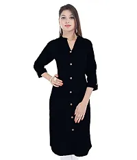 Alobha Women Cotton Kurtis for Women (Black)-thumb1