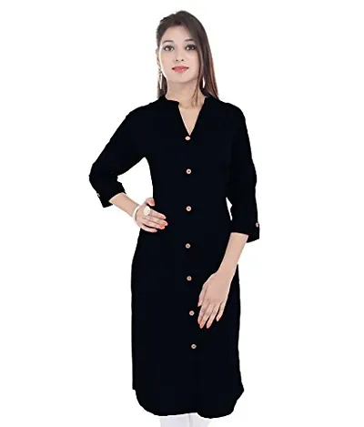 Alobha Women Kurtis for Women (Black)