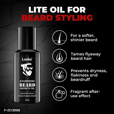 Ayurvedic Beard Growth Oil, Enriched with Vitamin E, Stimulate Beard Growth Hair Oil-thumb3