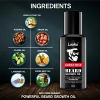 Godfather Beard and Moustache Oil | Ideal for daily use |Provides Shine to Beard Hair Oil-thumb1