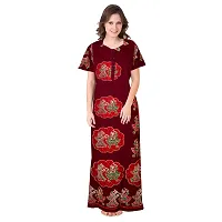 Elegant Cotton Printed Nighty For Women- Pack Of 2-thumb3