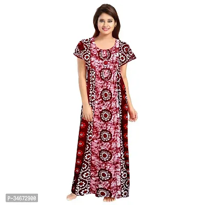 Elegant Cotton Printed Nighty For Women- Pack Of 2-thumb4