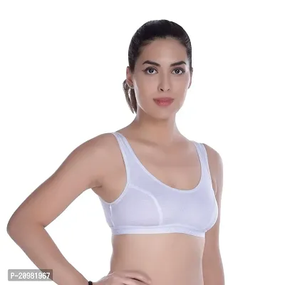 Bodybest Cotton Blend Semi Coverage Sports Bra (3 Colours  6 Sizes)-thumb2