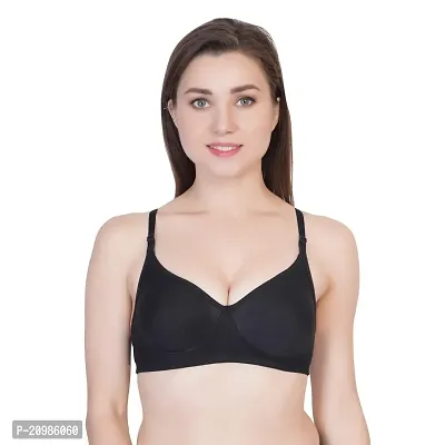 Bodybest T-Mould Seamless Removable Straps Bra (40, Black)