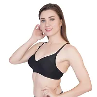 Bodybest T-Mould Seamless Removable Straps Bra (40, Black)-thumb2