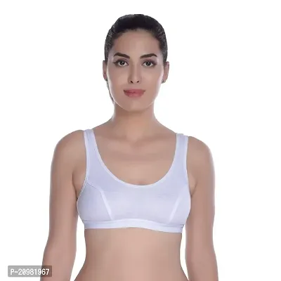 Bodybest Cotton Blend Semi Coverage Sports Bra (3 Colours  6 Sizes)-thumb0