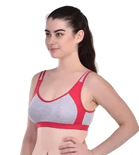 Bodybest Racer Back Medium Impact Sports Bra - Non Padded Non Wired High Coverage-thumb4