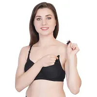 Bodybest T-Mould Seamless Removable Straps Bra (40, Black)-thumb3