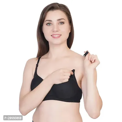 Bodybest T-Mould Seamless Removable Straps Bra (40, Black)-thumb4