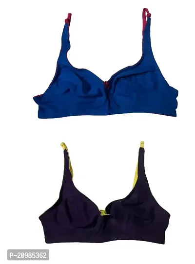 Bodybest Double Shade Cloves Bra - Pack of 2 (32, Blue  Violet)