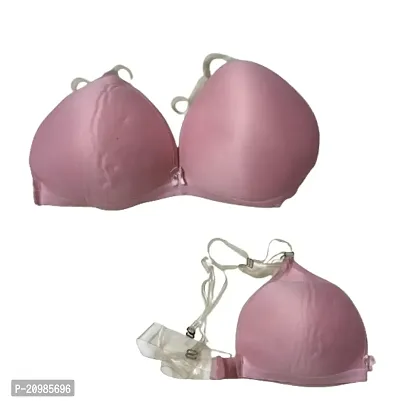 Bodybest Polycotton Padded Premium Backless Bra with Removable Straps (3 Colours  6 Sizes) (38, Baby Pink)-thumb0