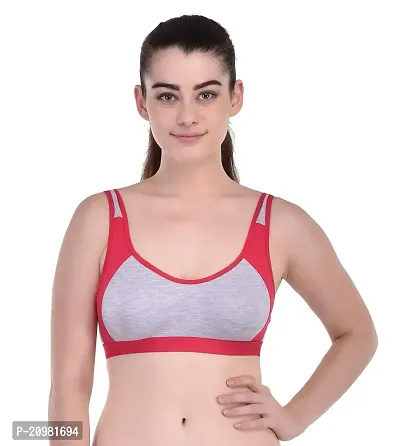 Bodybest Racer Back Medium Impact Sports Bra - Non Padded Non Wired High Coverage-thumb0