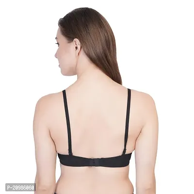 Bodybest T-Mould Seamless Removable Straps Bra (40, Black)-thumb5