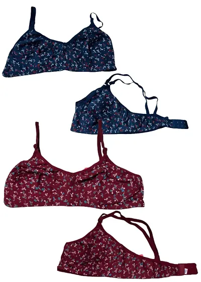 Bodybest Desire Floral Bra - Pack of 2 (40, Maroon)