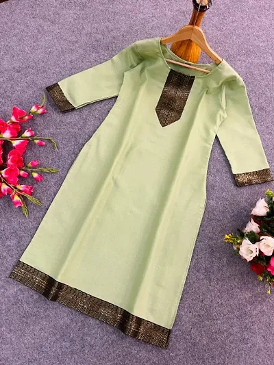 Stylish Cotton Printed A-Line Kurti