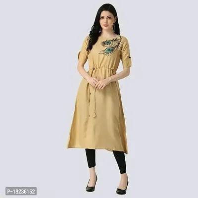 Stylish Fancy Cotton Rayon Kurta For Women-thumb0