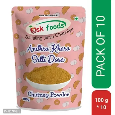 Andhra Khara Chutney Powder Pack of 10-thumb0