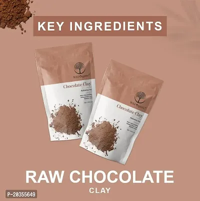 Wild Organic Chocolate Clay Powder Hydrating Clay For Skin  Hair Radiant Glow Balances Skin Tone Makes Skin Youthful100gm-thumb5