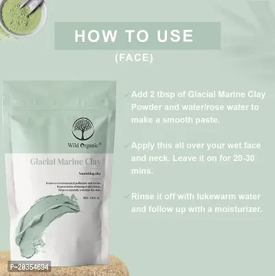 Wild Organic Glacial Marin Clay Powder | Nourishing Clay, Exfoliate the Skin, Remove Environmental Pollutants and Toxins From Skin | for Men  Women (100gm)-thumb3